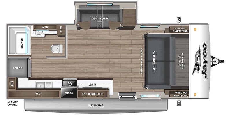 2026 Jayco Jay Feather 19MRK floorplan