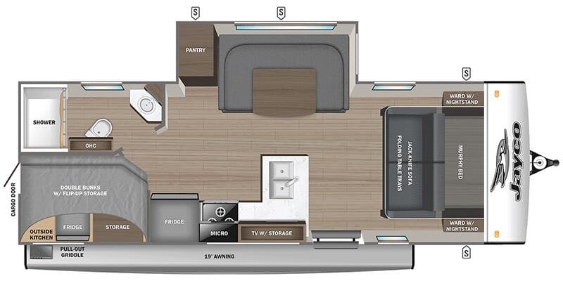 2026 Jayco Jay Feather 21MBH floorplan