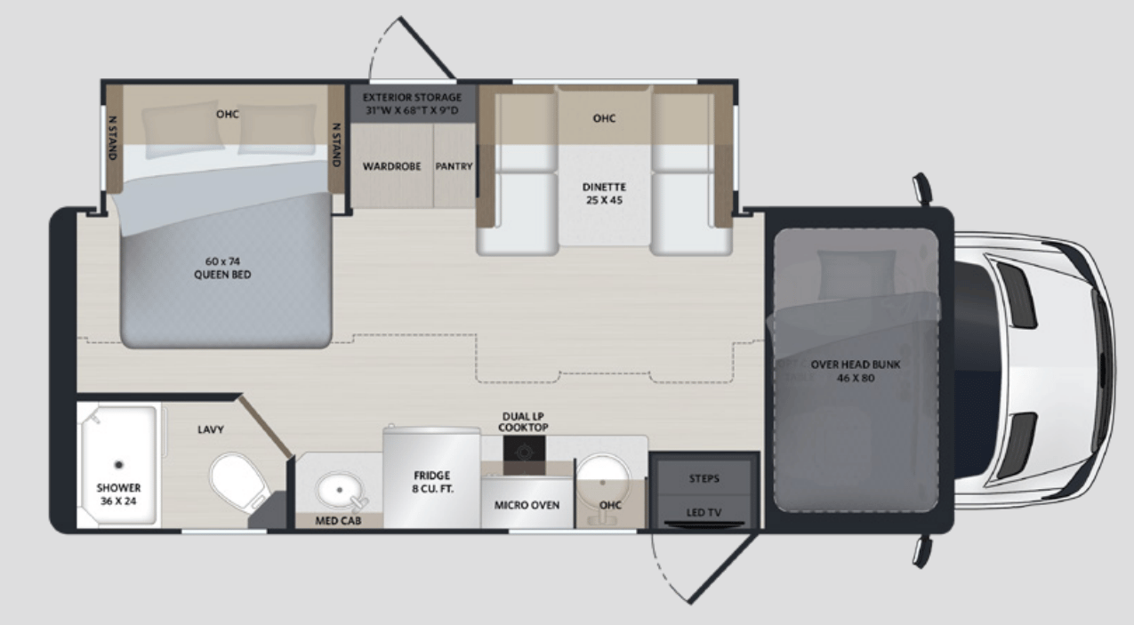 2027 Renegade Villagio 25FW floorplan
