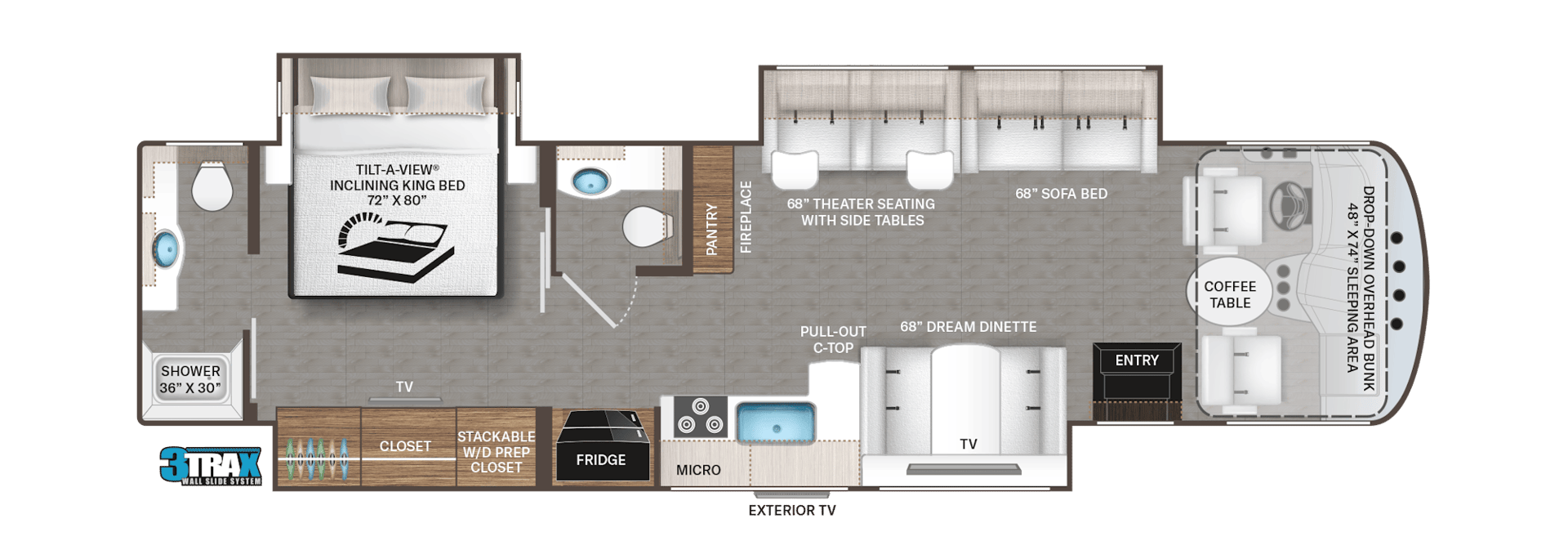 2027 Thor Motor Coach Hurricane 36H floorplan