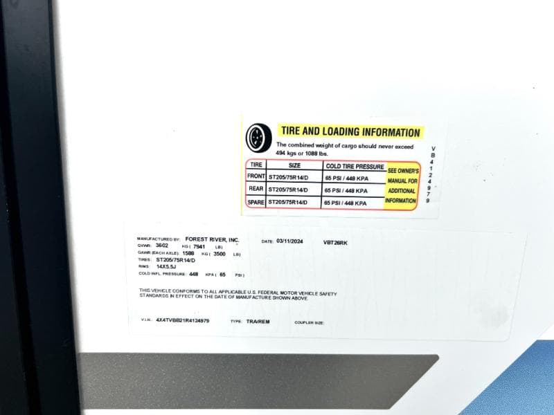 2024 Forest River 2024 Forest River Vibe - thumbnail 10