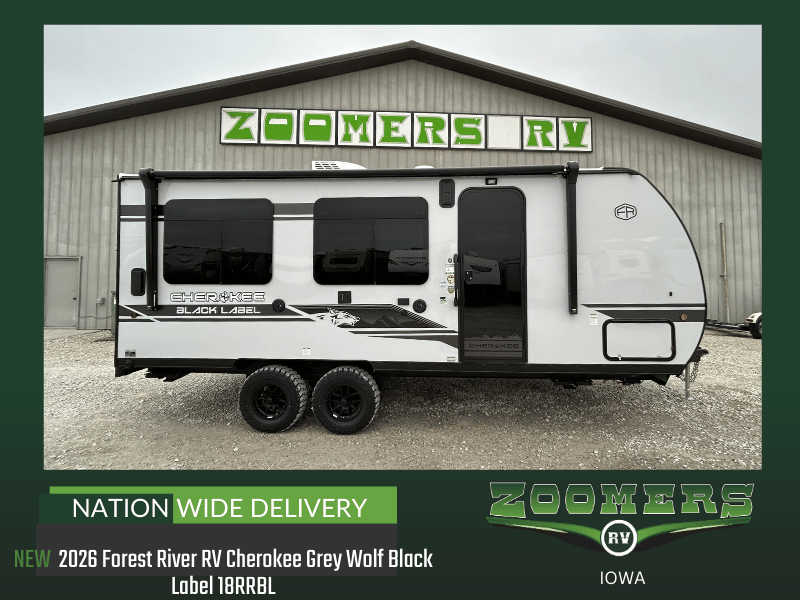 2026 Forest River Cherokee Grey Wolf Black Label Toy Hauler 18RRBL