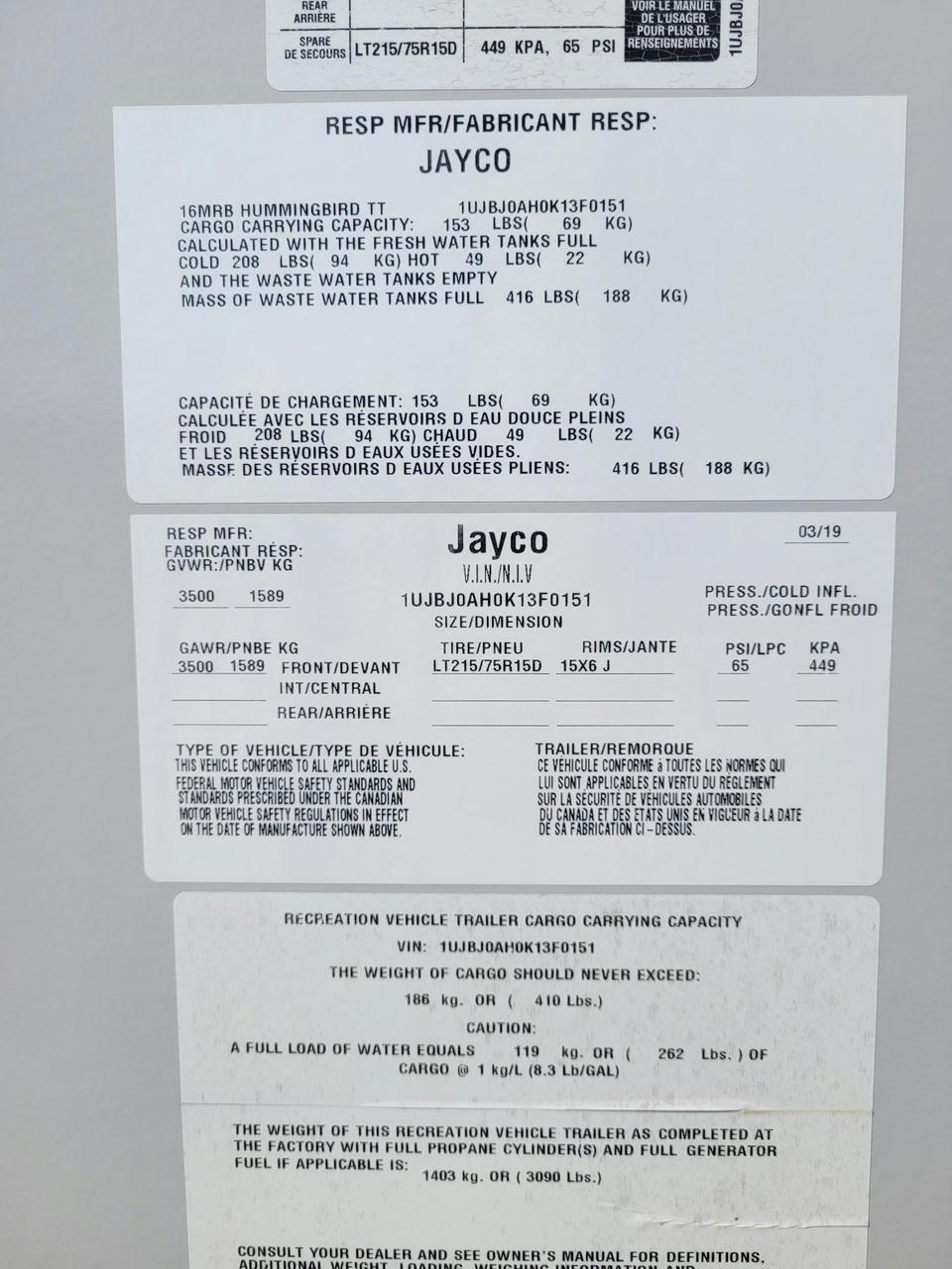 2019 Jayco 2019 Jayco Hummingbird - thumbnail 13