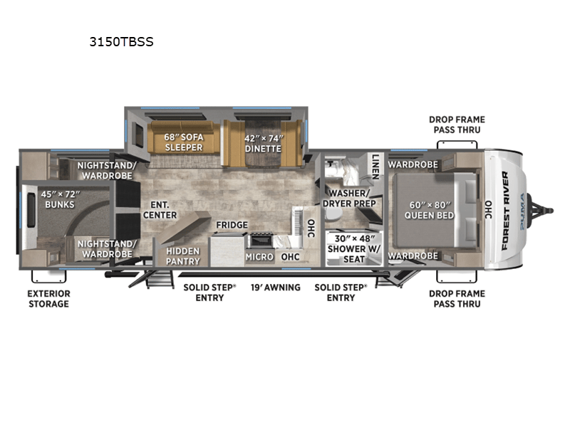2026 Forest River Puma Tracks 3150TBSS