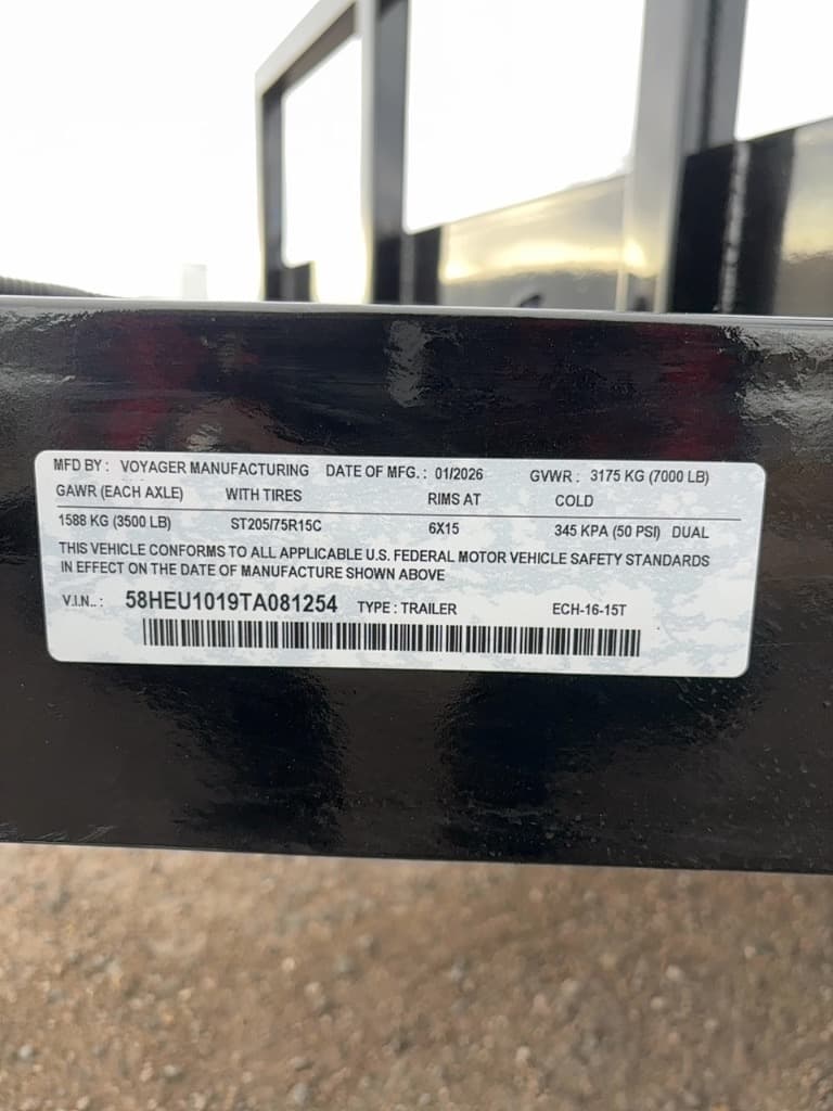 2026 Echo Trailers 2026 Echo Trailers 7'x16' Car Hauler - - thumbnail 5