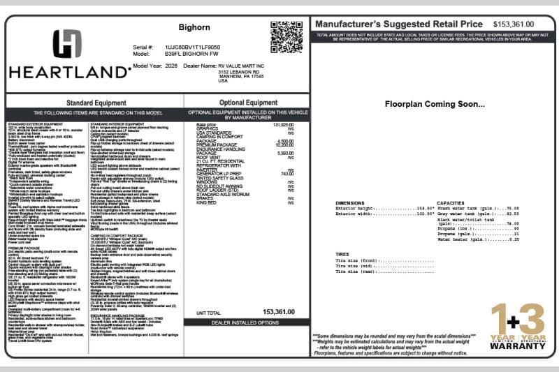 2026 Heartland 2026 Heartland Bighorn - thumbnail 26