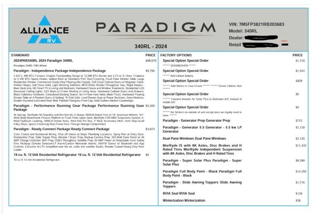 2024 Alliance RV 2024 Alliance RV Paradigm - thumbnail 3