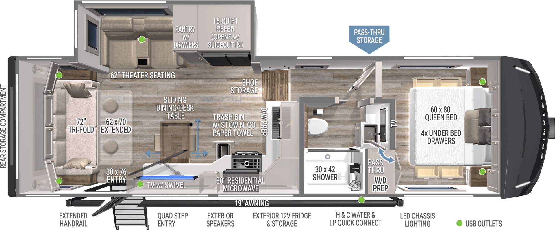 2026 Brinkley RV Model Z 2670 floorplan