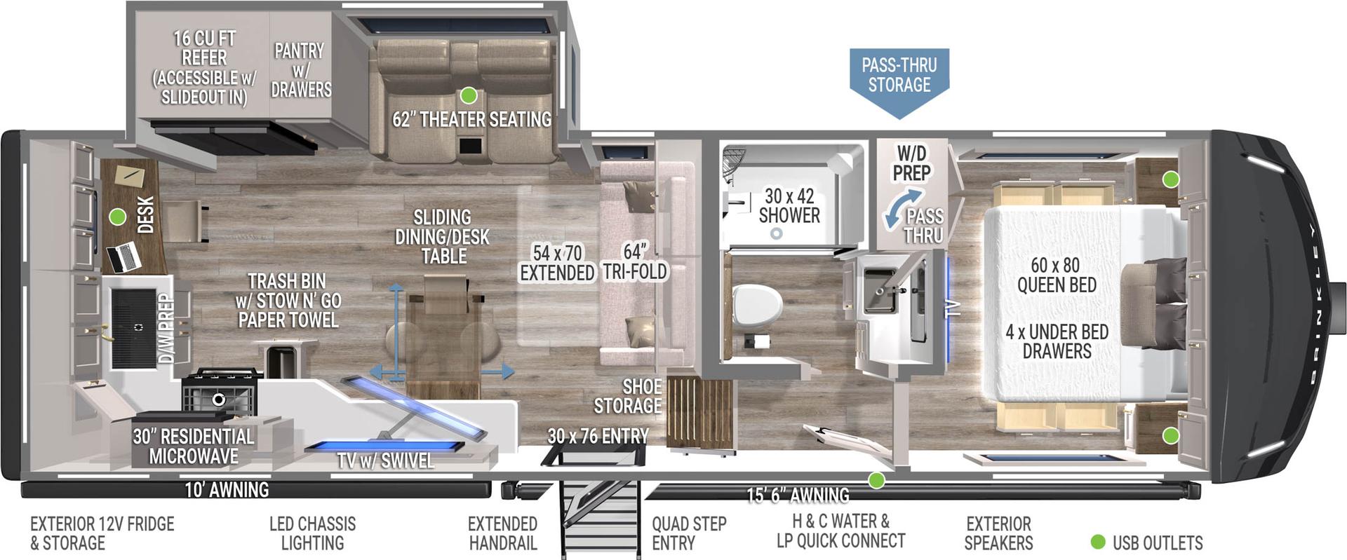 2026 Brinkley RV Model Z 2680 floorplan