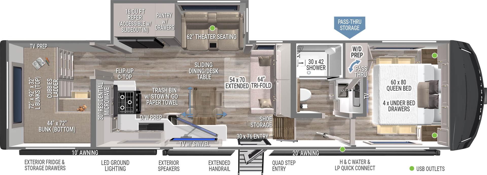 2026 Brinkley RV Model Z 2810 floorplan