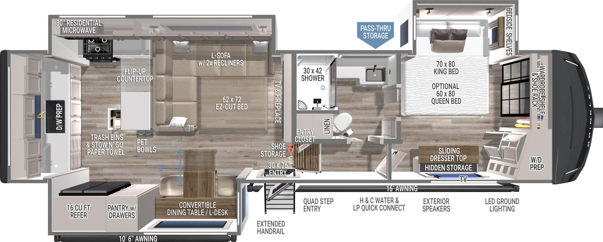2026 Brinkley RV Model Z 3200 floorplan