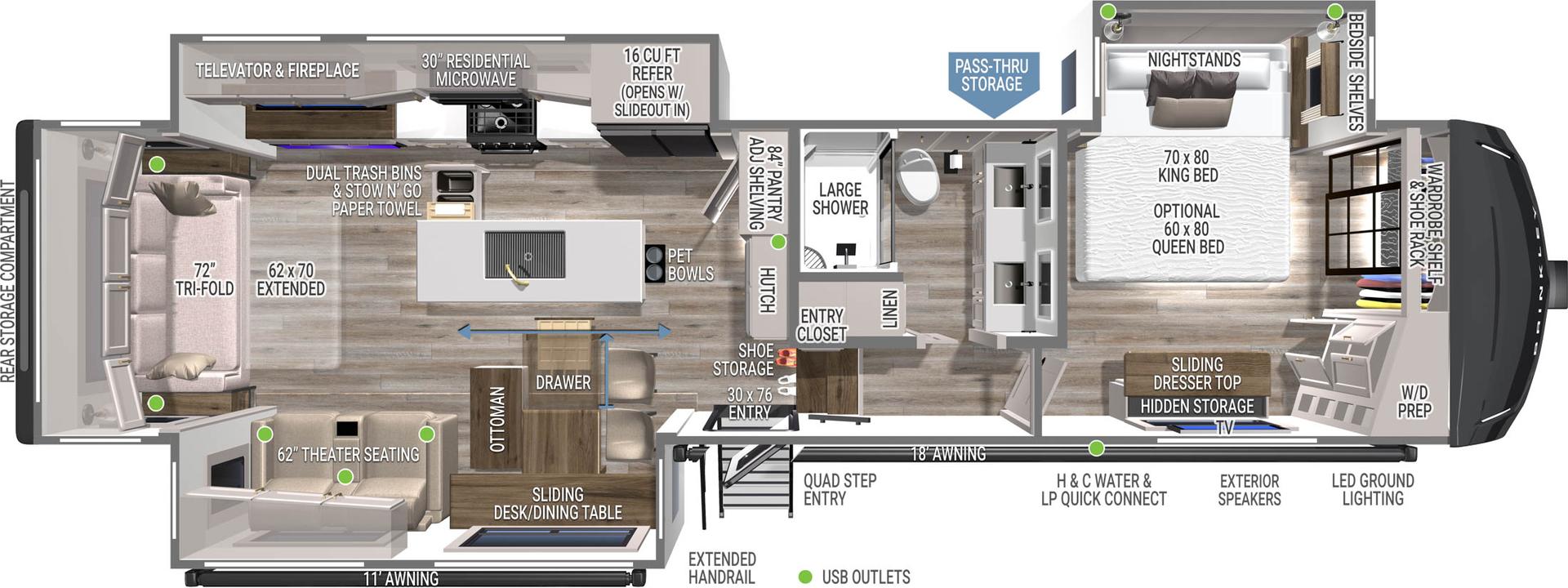 2026 Brinkley RV Model Z 3600 floorplan