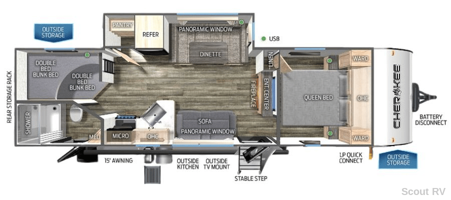 2022 Forest River 2022 Forest River Cherokee Grey Wolf - thumbnail 2