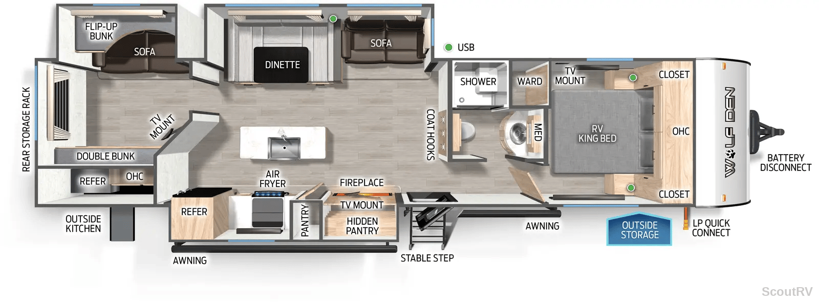 2026 Forest River 2026 Forest River Cherokee Wolf Den - thumbnail 2