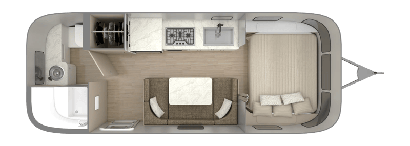Airstream Caravel 22FB floorplan
