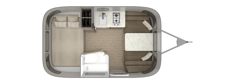 Airstream Caravel 16RB floorplan