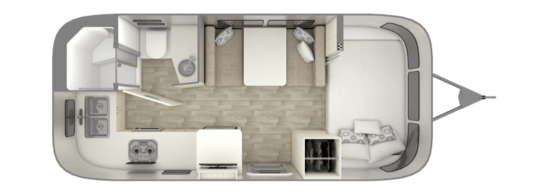 Airstream Bambi 20FB floorplan