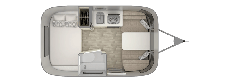 Airstream Bambi 16RB floorplan