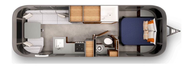 Airstream Trade Wind 27FB floorplan
