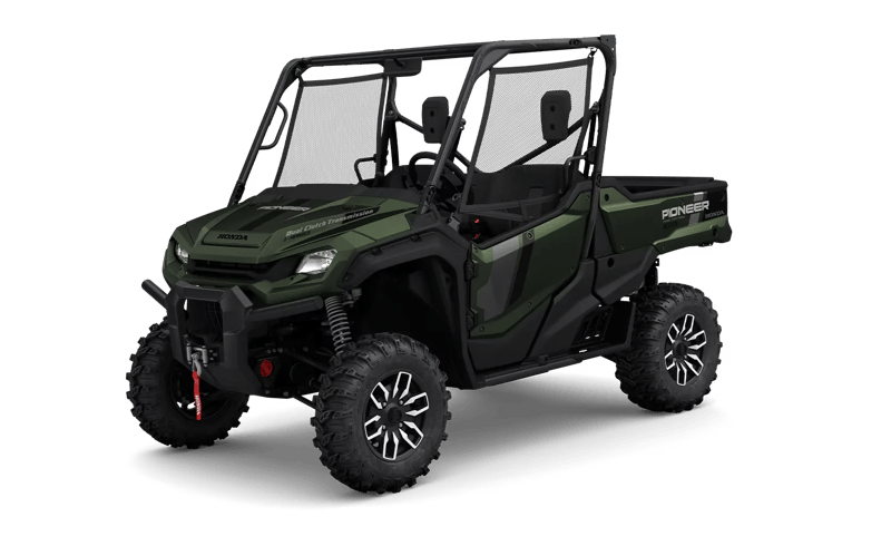 2025 Honda Pioneer 1000 Trail in Matte Green Metallic