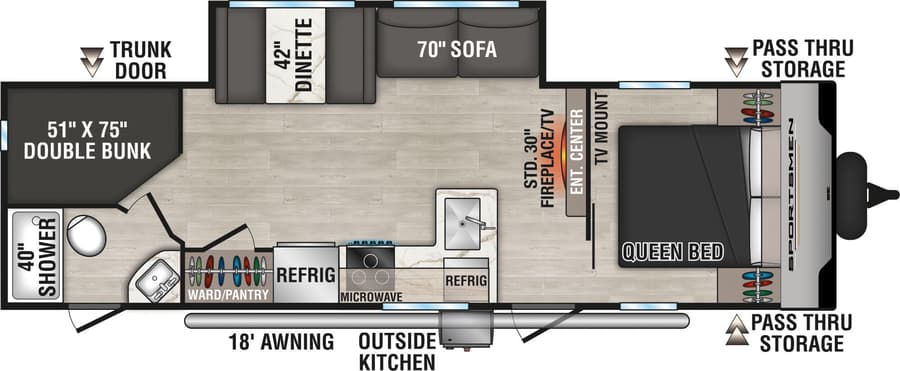 261BHK floorplan diagram