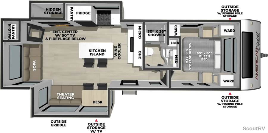 2975RL floorplan diagram