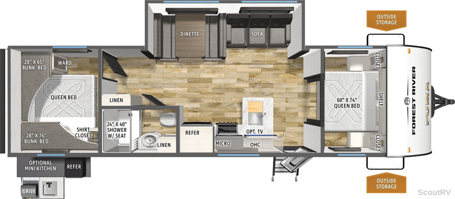 303BHCE floorplan diagram