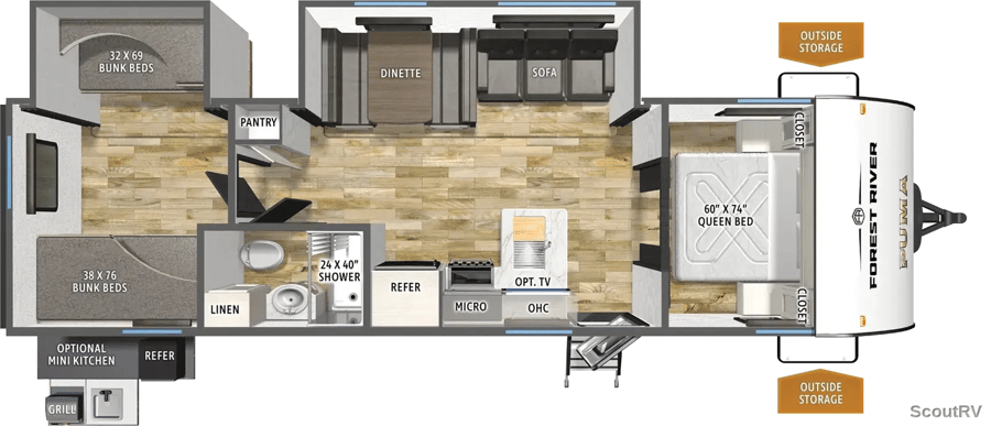 305BHCE floorplan diagram