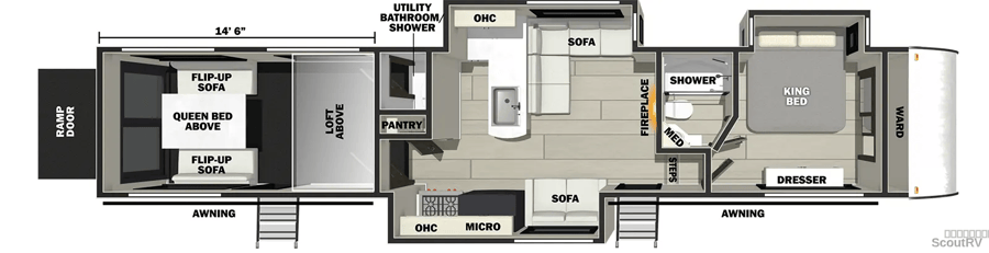 391T145 floorplan diagram