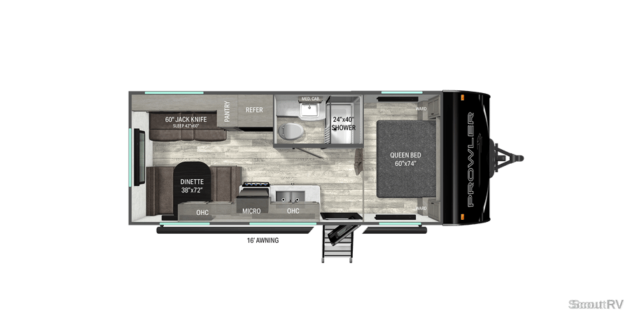 2100QB floorplan diagram