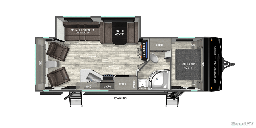 2601RLS floorplan diagram