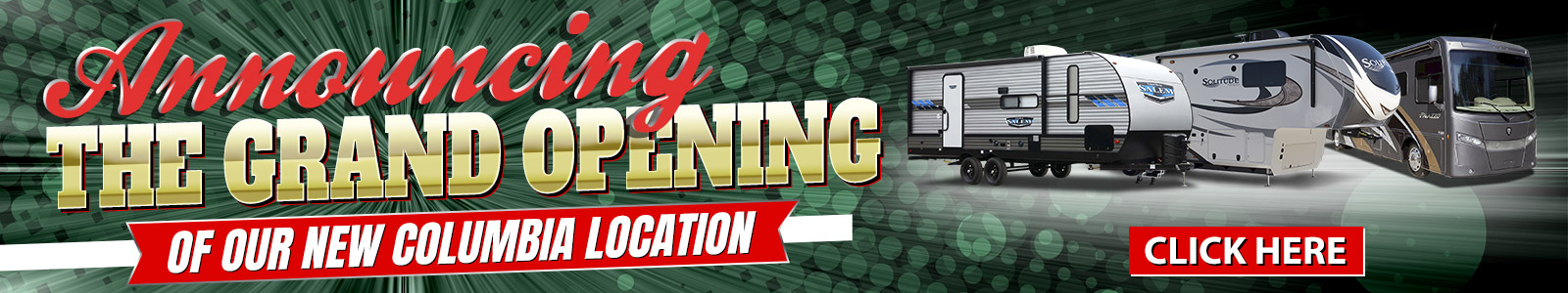 Grand Opening RV Event: New Location in Columbia Tennessee!