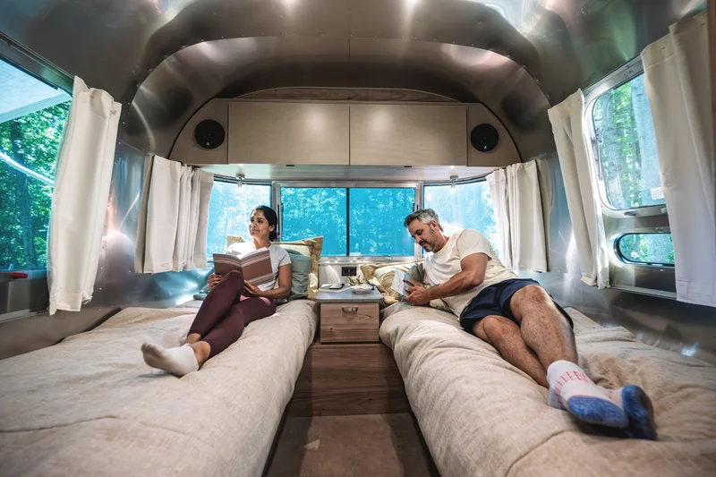 Airstream rear lounge interior